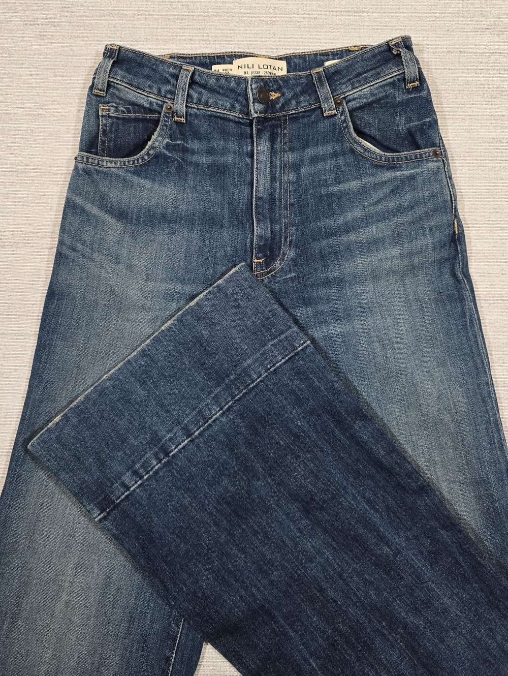 Nili Lotan Nadege Jeans Womens 24 Classic Wash Stretch Flare Denim